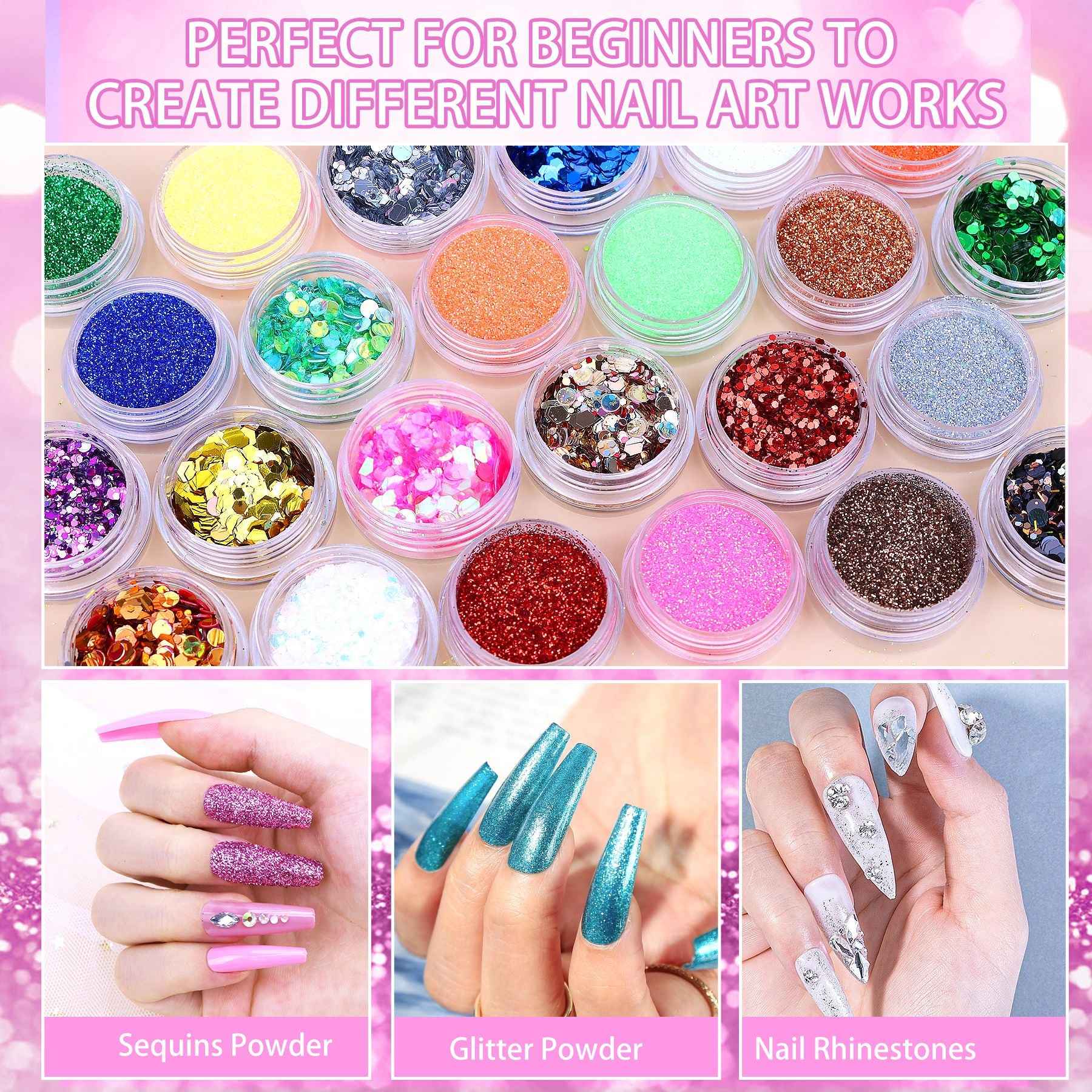 Acrylic Nail Kit with Nail Drill and UV Light, Birthday Gifts for Women, Valentines Day Gifts for Girls, Professional Nail Kit Acrylic Set with Everything for Beginner